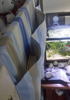 Organisateur de lit, pochettes à livres